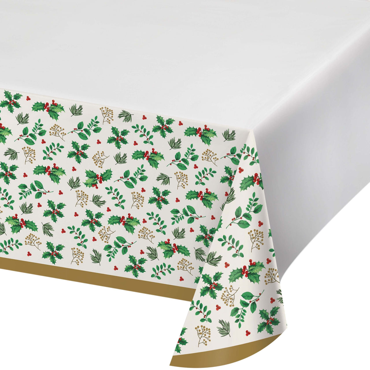 Holly Haven Plastic Tablecovers 54" x 96"