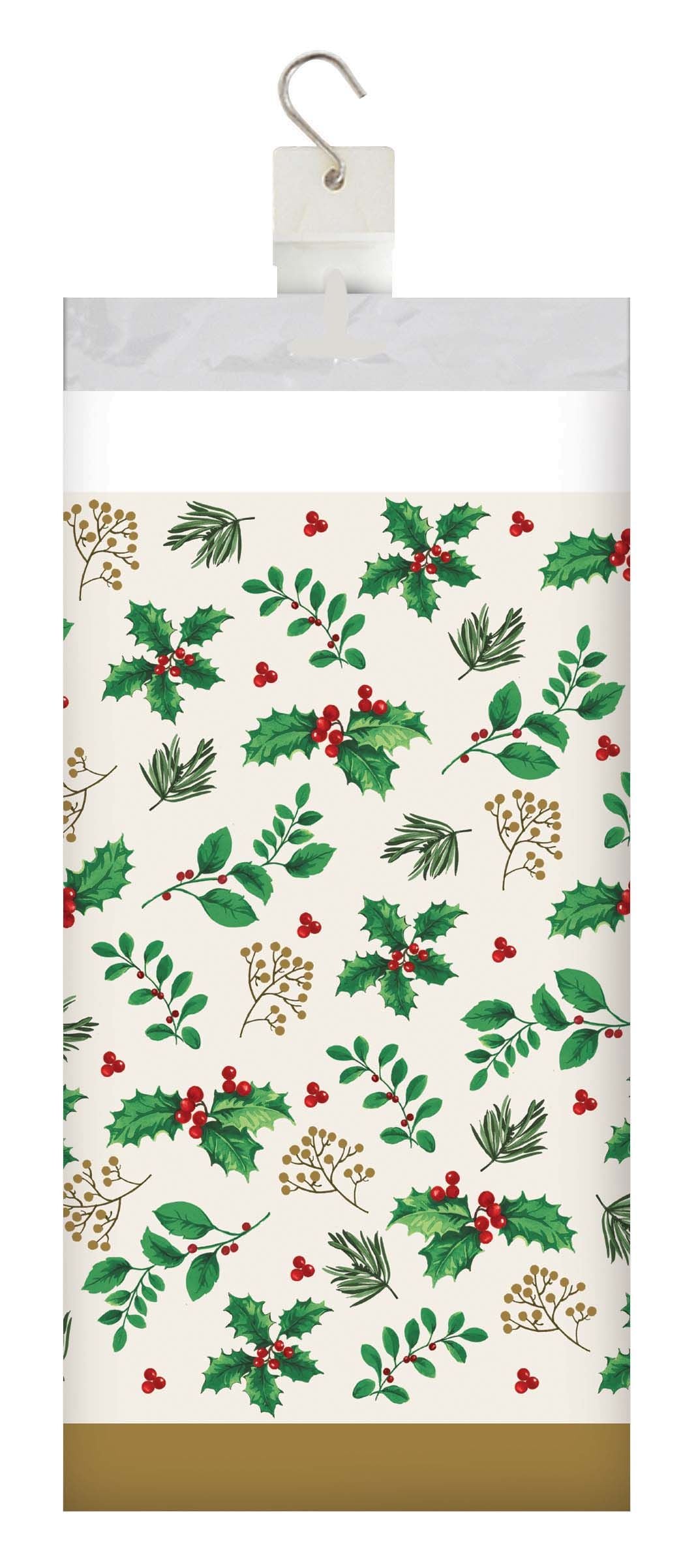 Holly Haven Plastic Tablecovers 54" x 96"
