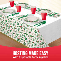 Holly Haven Plastic Tablecovers 54
