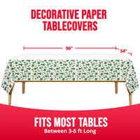 Holly Haven Plastic Tablecovers 54