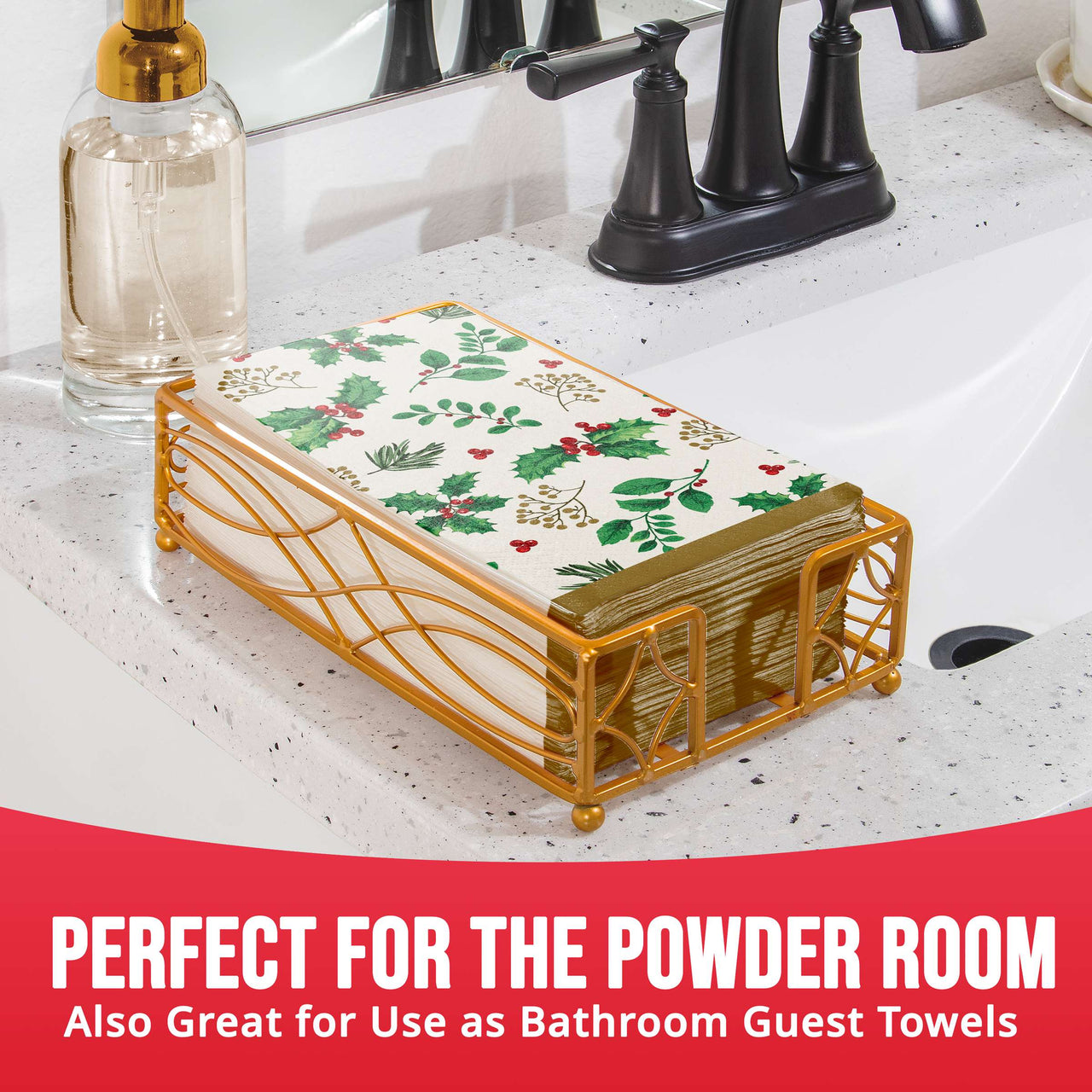 Holly Haven Guest Towels 7.75" x 4.5"