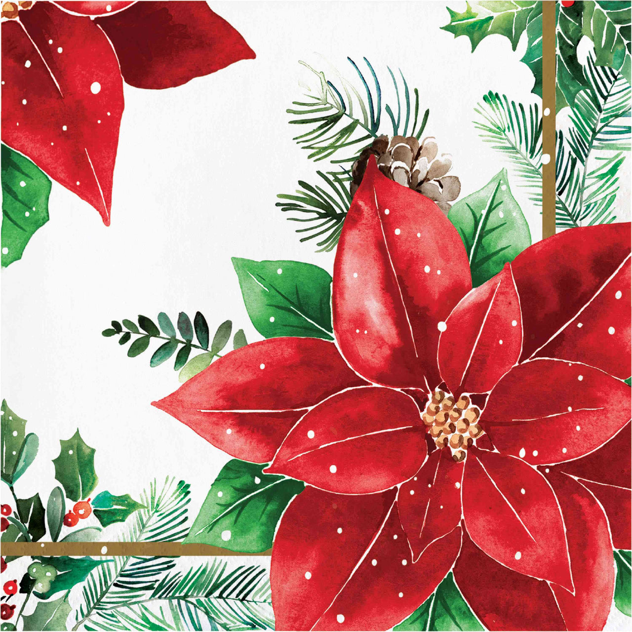 Christmas Blossom Luncheon Napkins 6.5" x 6.5"