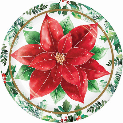 Christmas Blossom Luncheon Plates 7"