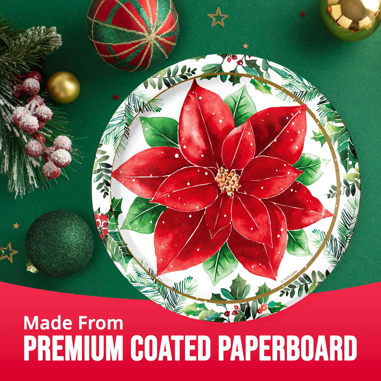 Christmas Blossom Luncheon Plates 7"