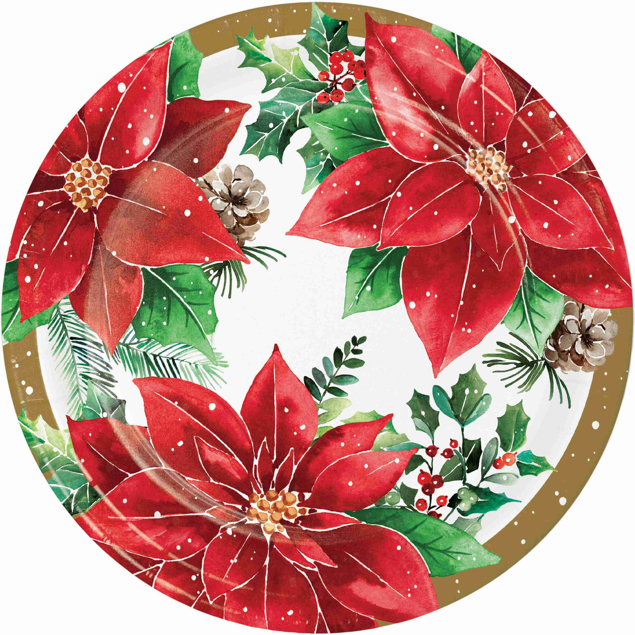 Christmas Blossom Dinner Plates 9"