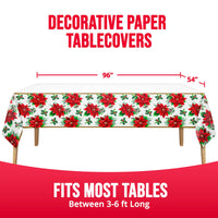 Christmas Blossom Plastic Tablecovers 54