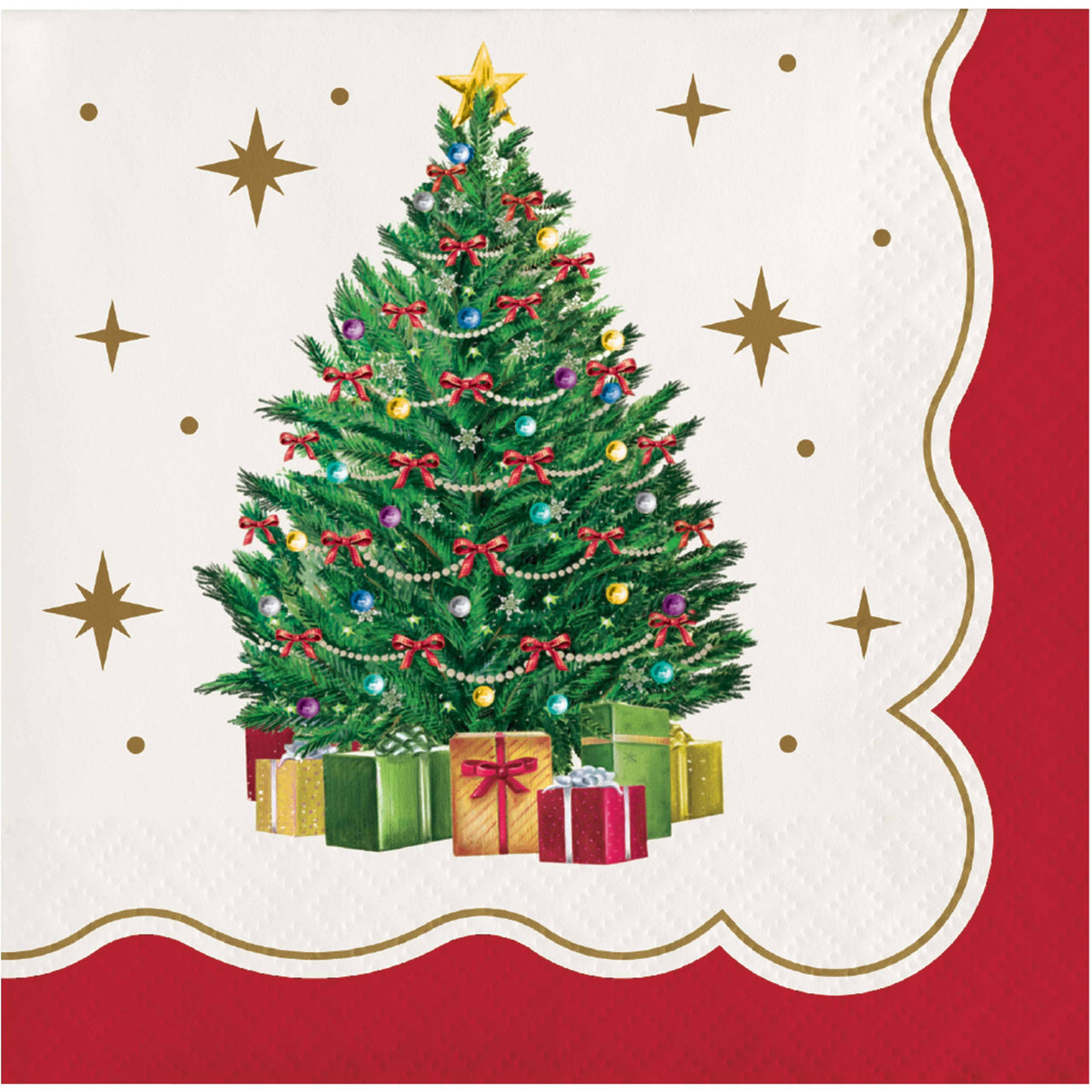 Sparkling Spruce Beverage Napkins 5" x 5"