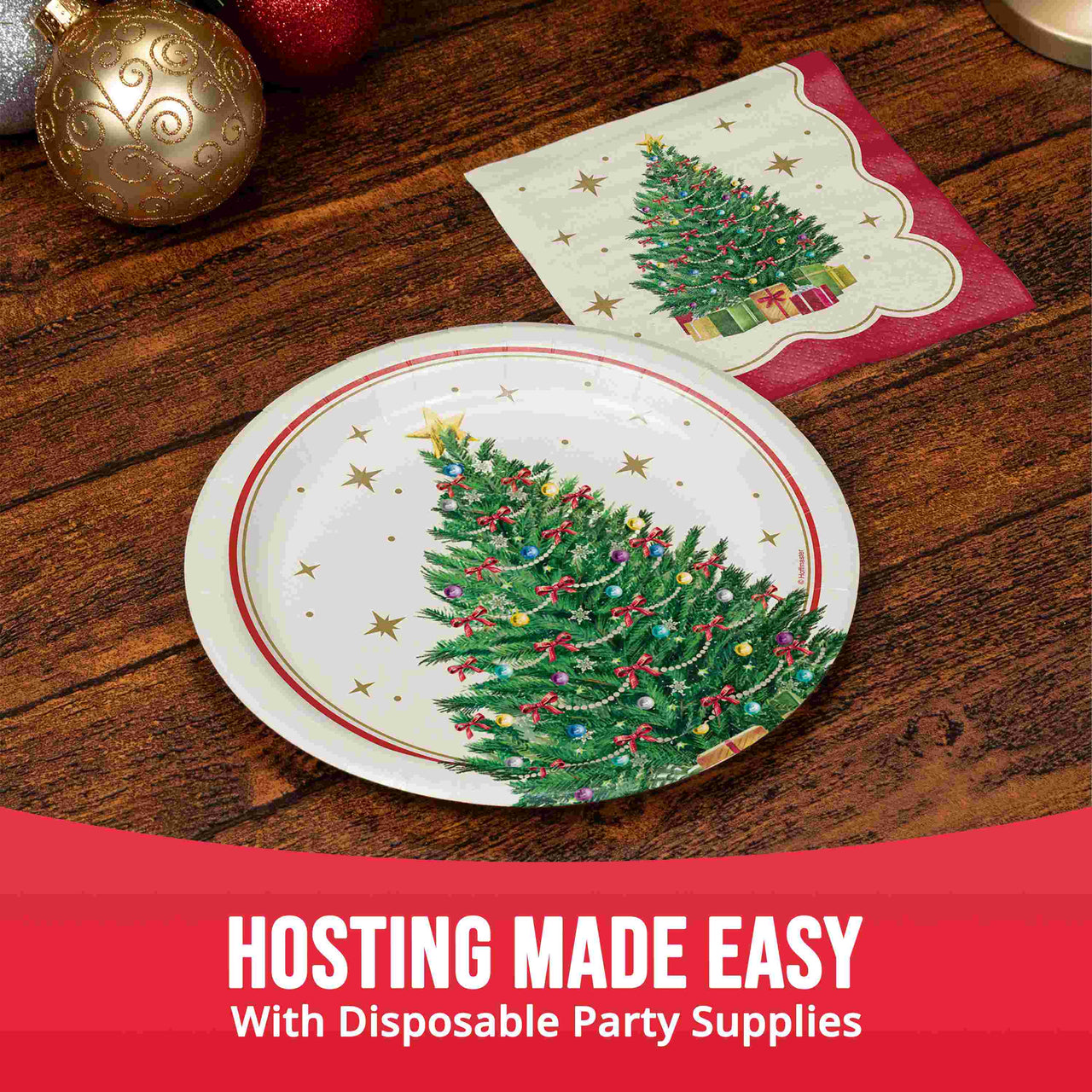 Sparkling Spruce Beverage Napkins 5" x 5"