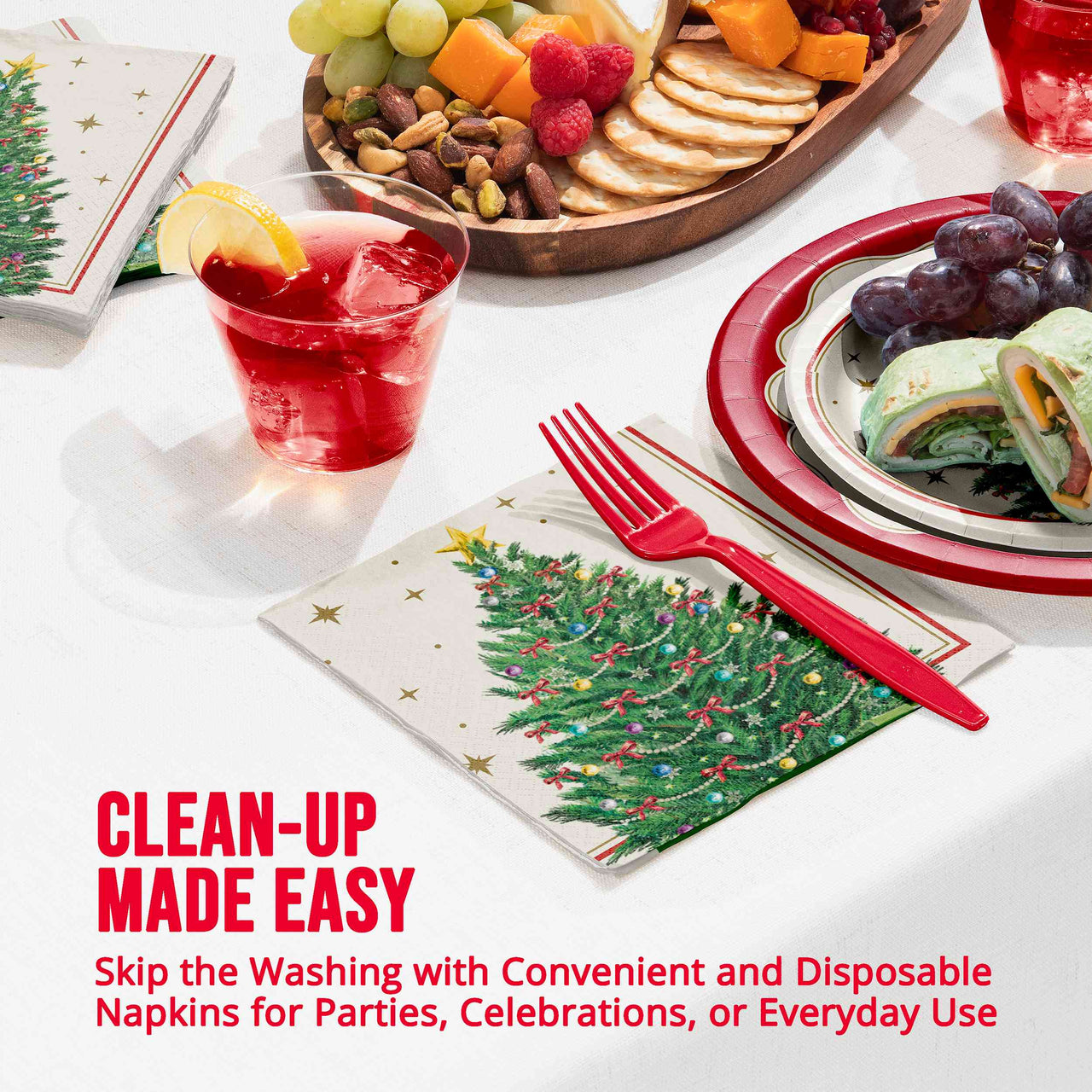 Sparkling Spruce Luncheon Napkins 6.5" x 6.5"