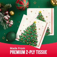 Sparkling Spruce Luncheon Napkins 6.5