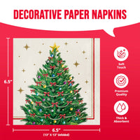 Sparkling Spruce Luncheon Napkins 6.5