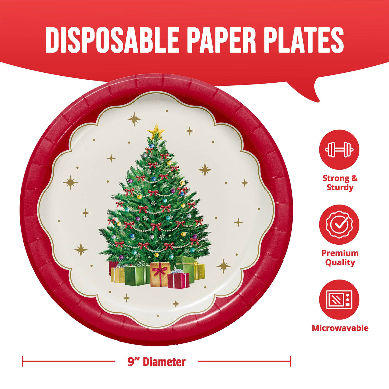 Sparkling Spruce Dinner Plates 9"