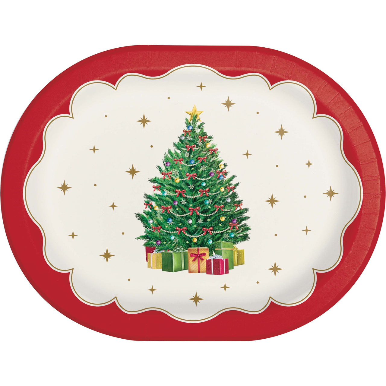 Sparkling Spruce Oval Platters 12"