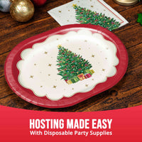 Sparkling Spruce Oval Platters 12