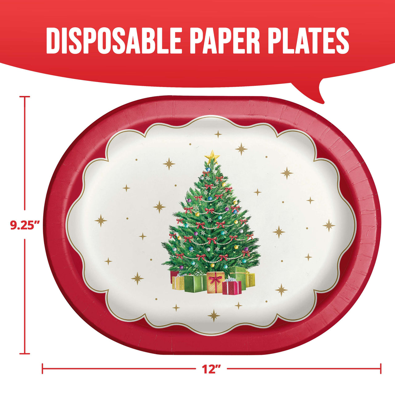 Sparkling Spruce Oval Platters 12"