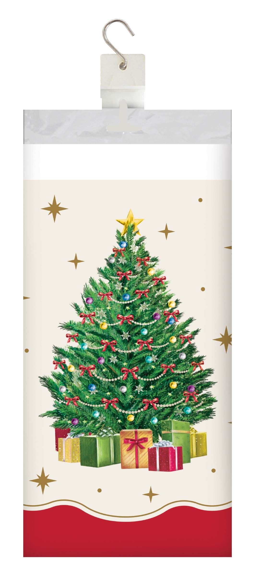 Sparkling Spruce Plastic Tablecovers 54" x 96"