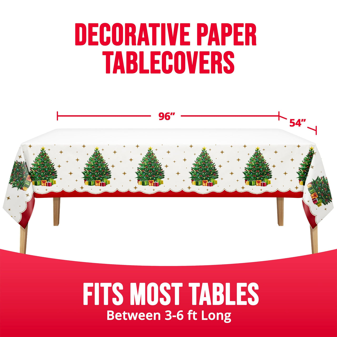 Sparkling Spruce Plastic Tablecovers 54" x 96"