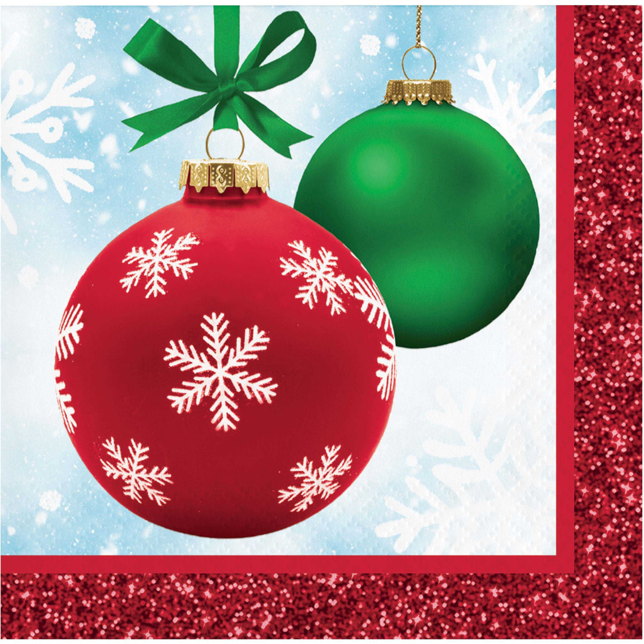 Holiday Glimmer Beverage Napkins 5" x 5"