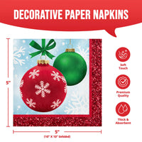 Holiday Glimmer Beverage Napkins 5