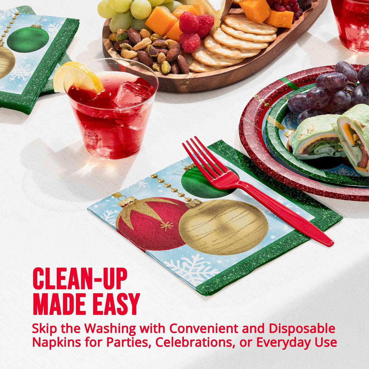 Holiday Glimmer Luncheon Napkins 6.5" x 6.5"