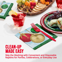 Holiday Glimmer Luncheon Napkins 6.5