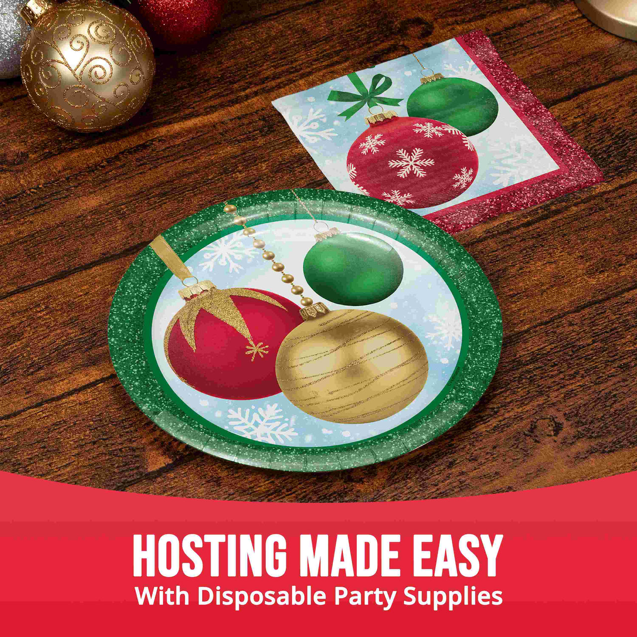 Holiday Glimmer Luncheon Plates 7"
