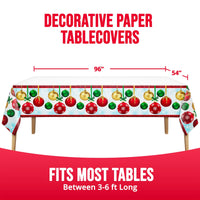 Holiday Glimmer Plastic Tablecovers 54