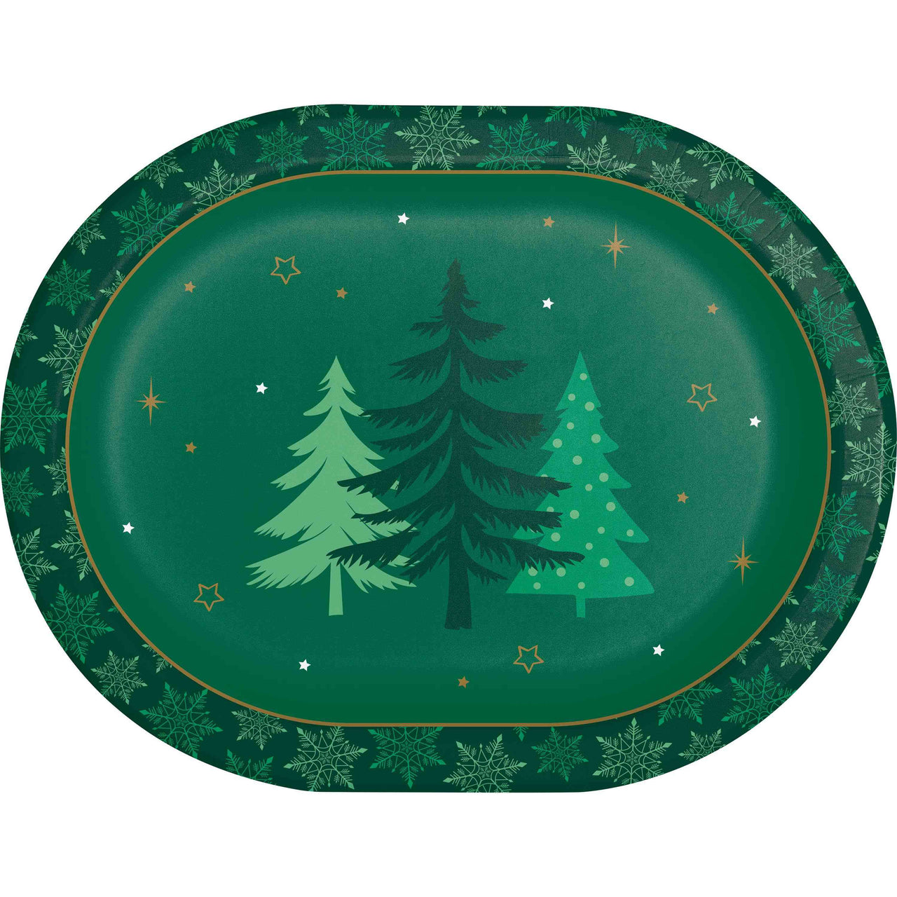 Winter Woods Oval Platters 12"