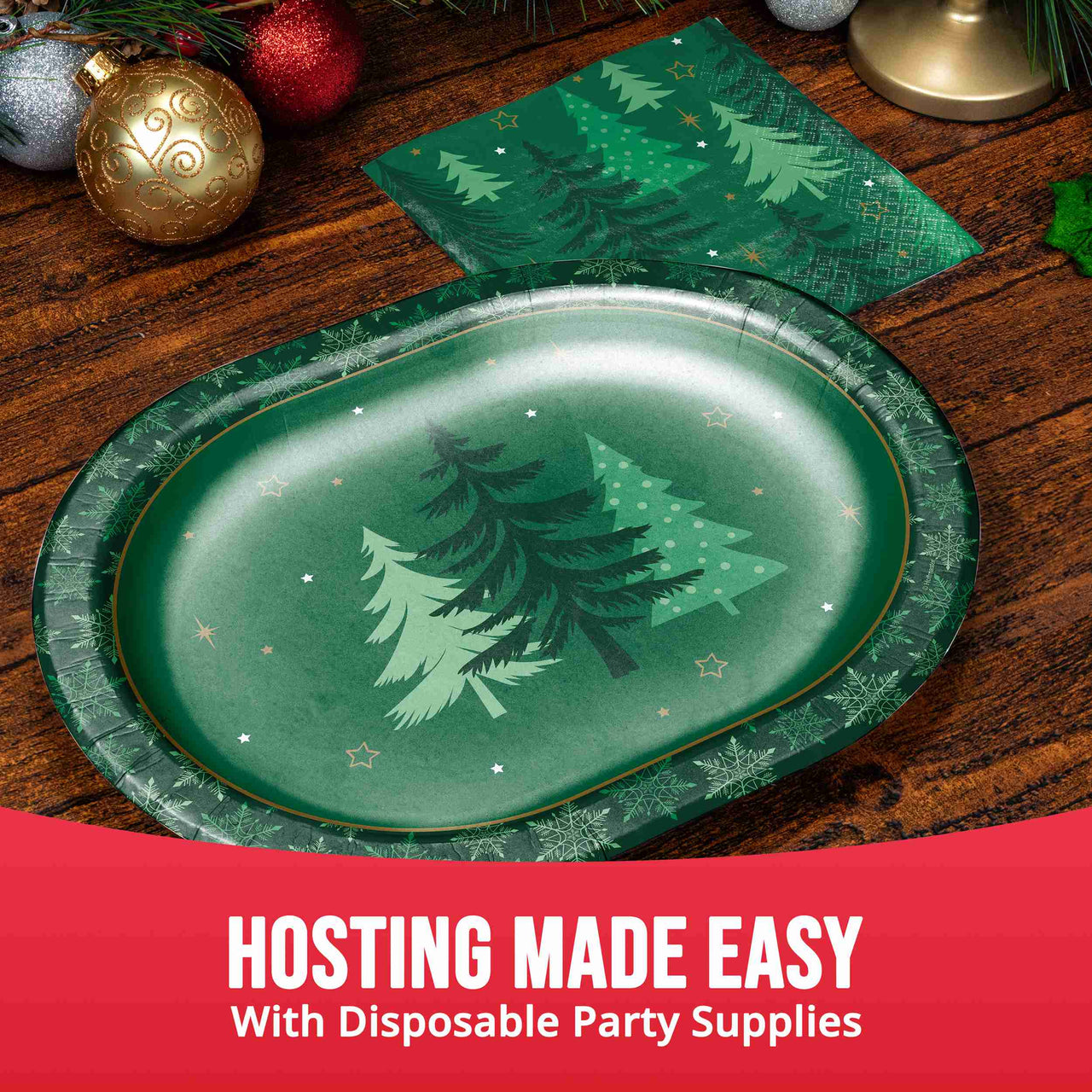 Winter Woods Oval Platters 12"