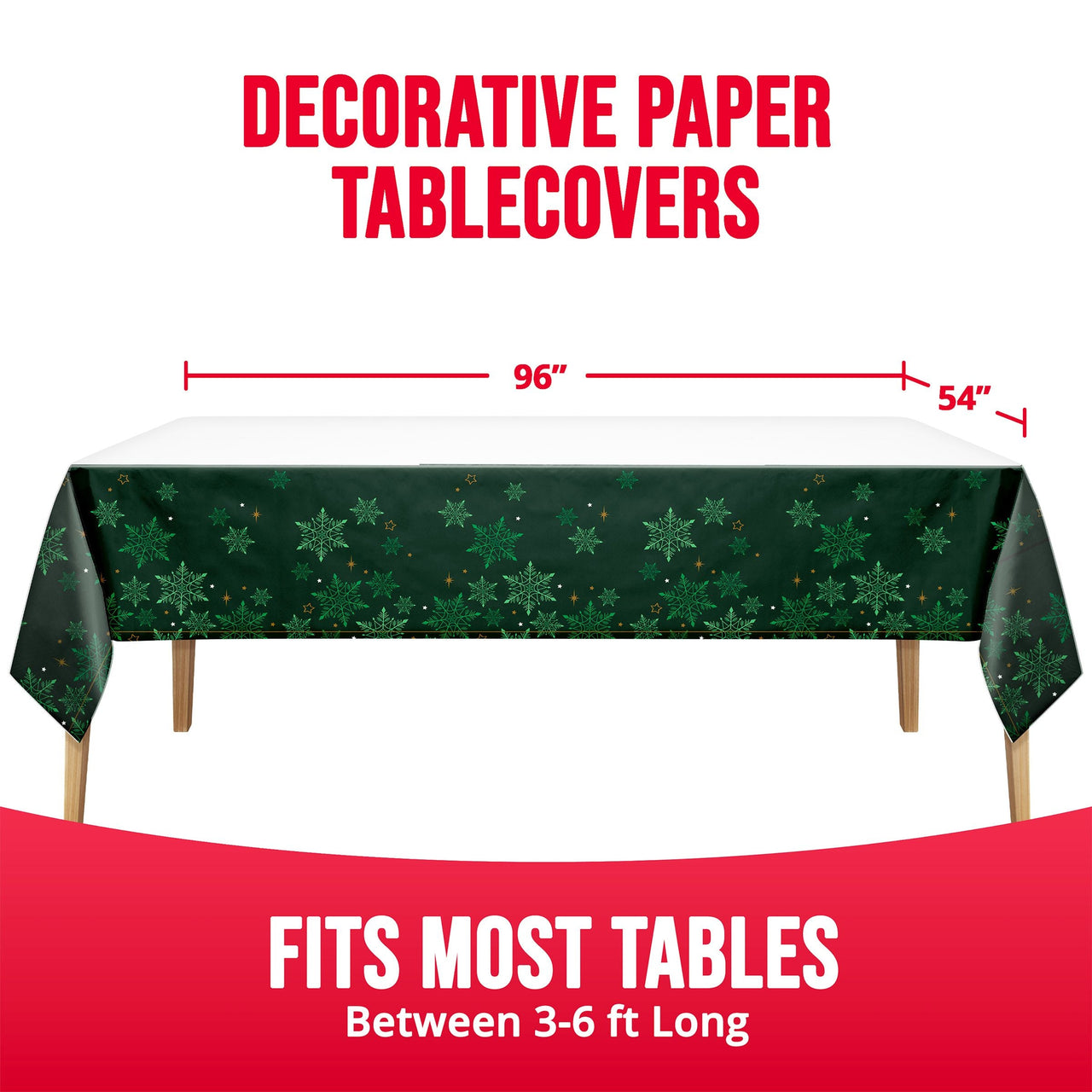 Winter Woods Plastic Tablecovers 54" x 96"