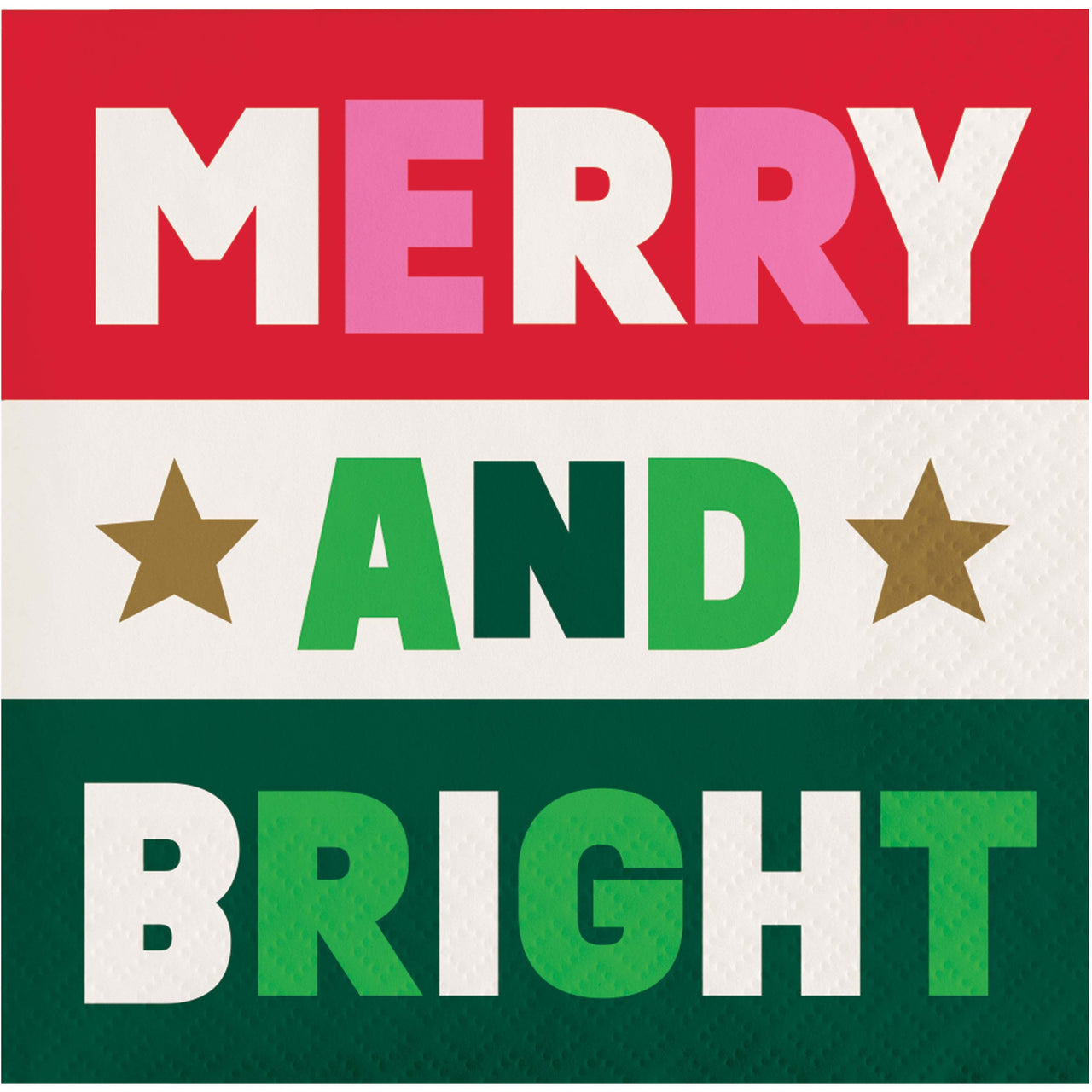 Holiday Hues Merry And Bright Beverage Napkins 5" x 5"