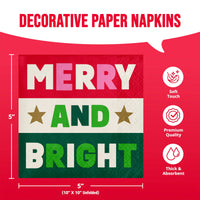 Holiday Hues Merry And Bright Beverage Napkins 5