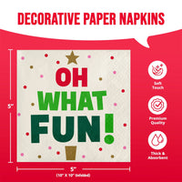 Holiday Hues Oh What Fun Beverage Napkins 5