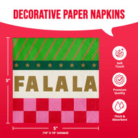 Holiday Hues Fa La La Beverage Napkins 5