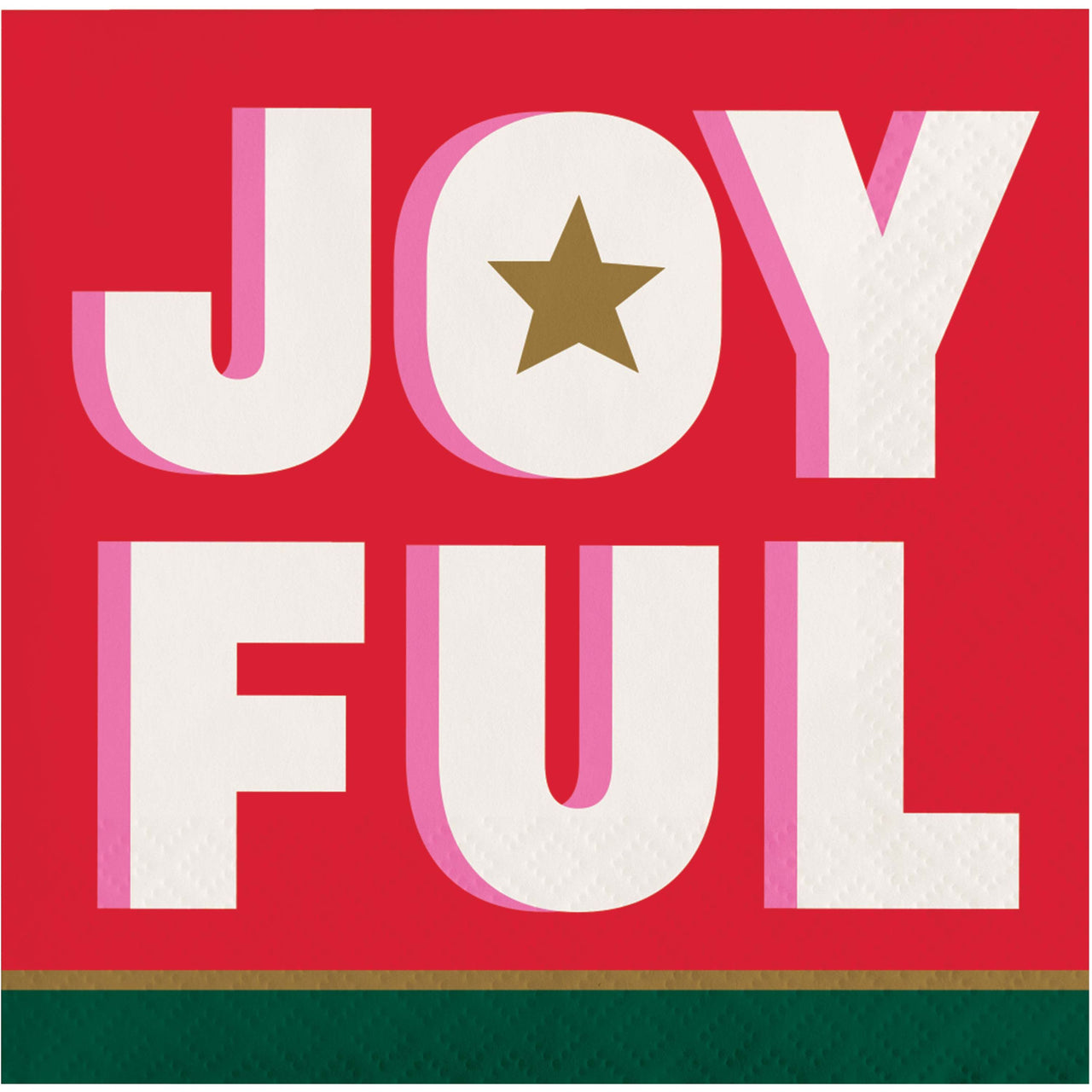 Holiday Hues Joyful Beverage Napkins 5" x 5"