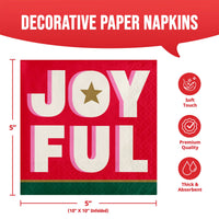 Holiday Hues Joyful Beverage Napkins 5