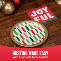 Holiday Hues Trees Luncheon Plates 7