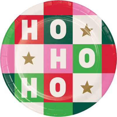 Holiday Hues Ho Ho Ho Luncheon Plates 7"