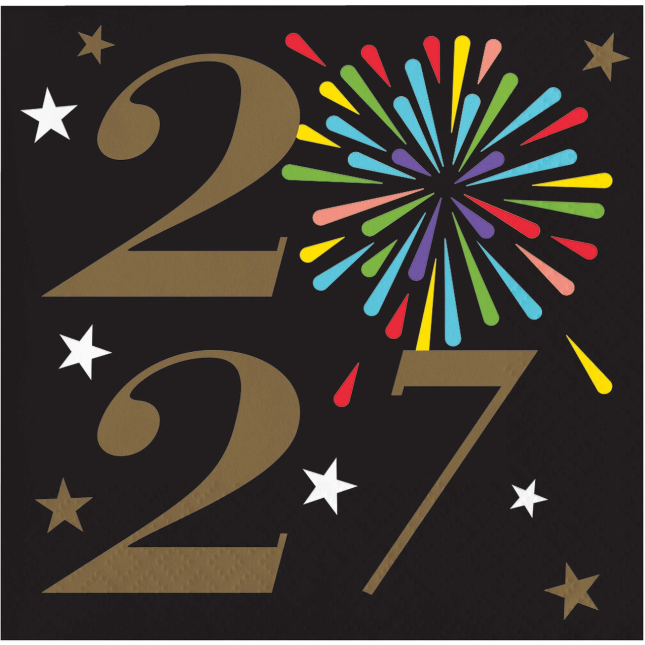 New Years Radiance 2027 Beverage Napkins 5" x 5"