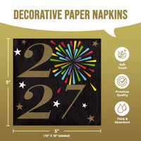 New Years Radiance 2027 Beverage Napkins 5
