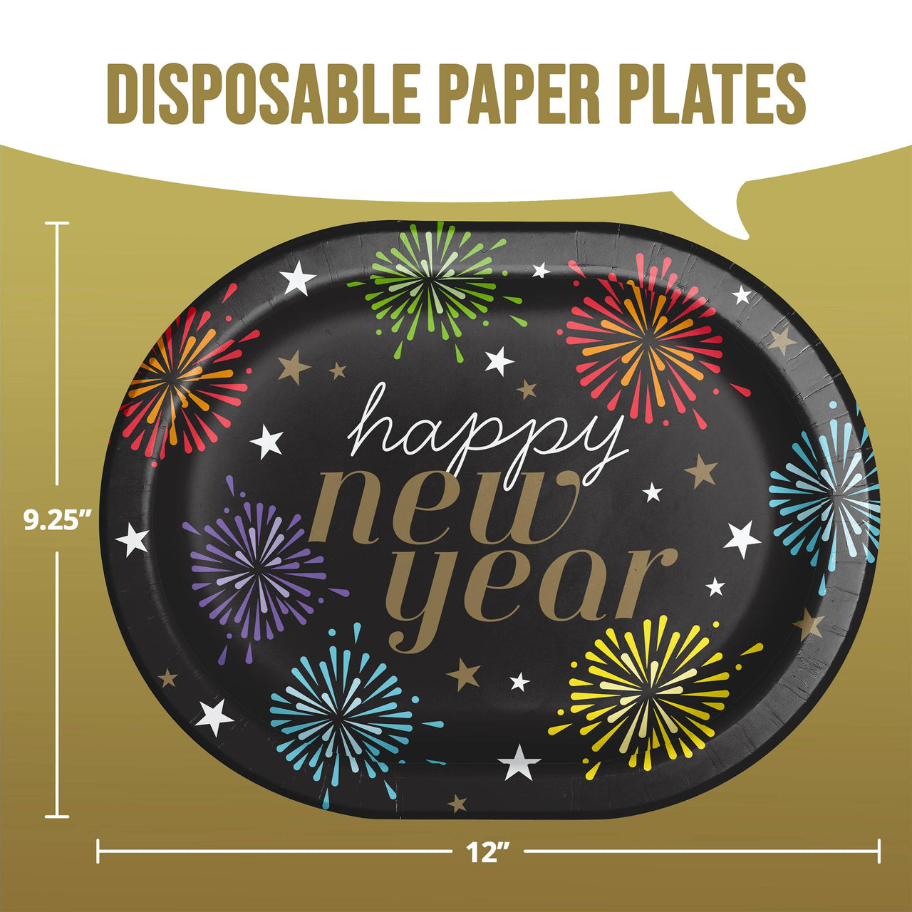 New Years Radiance Oval Platters 12"