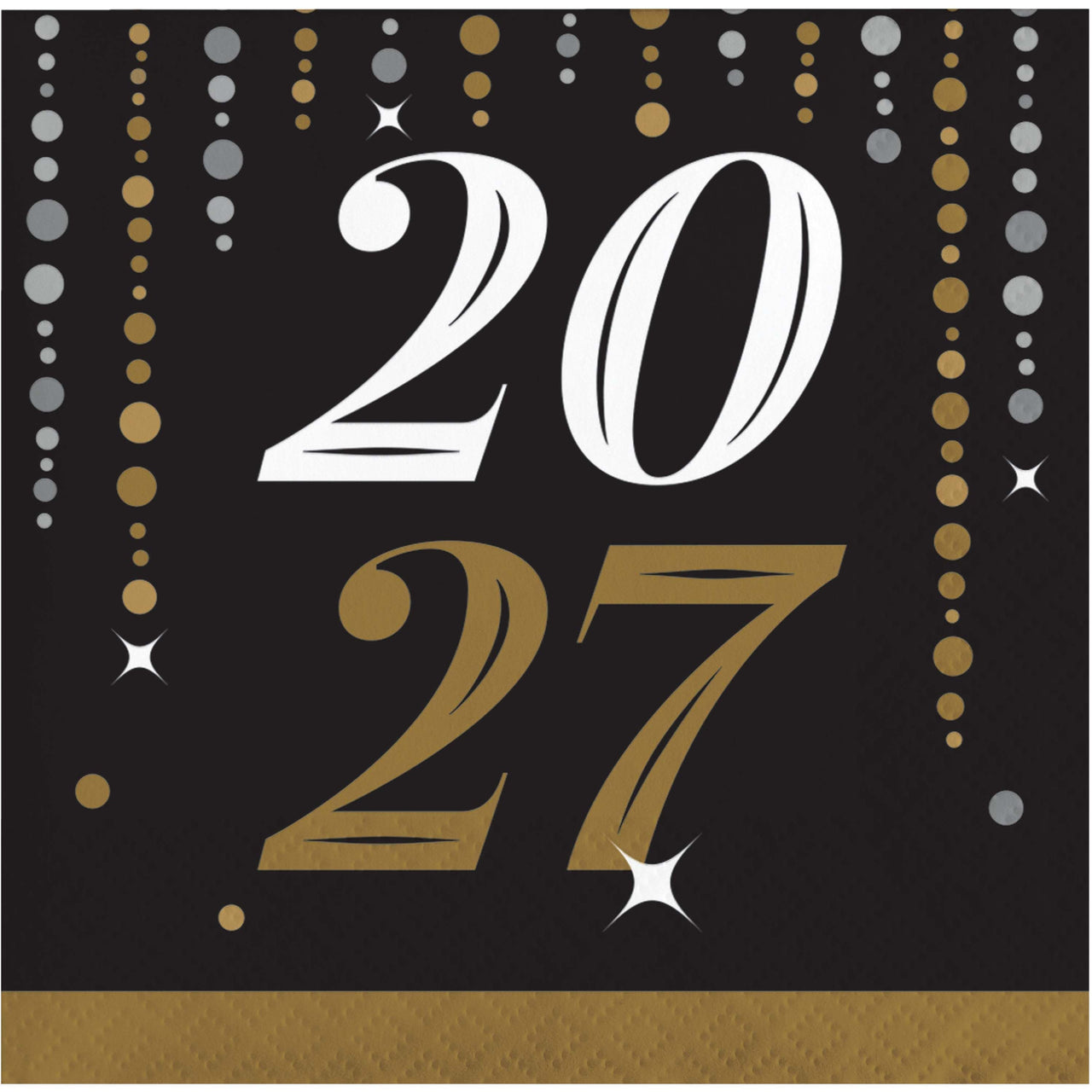 Dazzling Midnight 2027 Beverage Napkins 5" x 5"