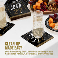 Dazzling Midnight 2027 Beverage Napkins 5
