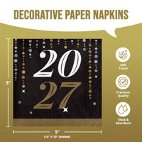 Dazzling Midnight 2027 Beverage Napkins 5