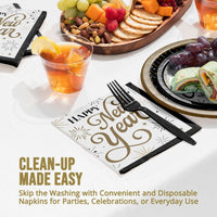 Dazzling Midnight Luncheon Napkins 6.5