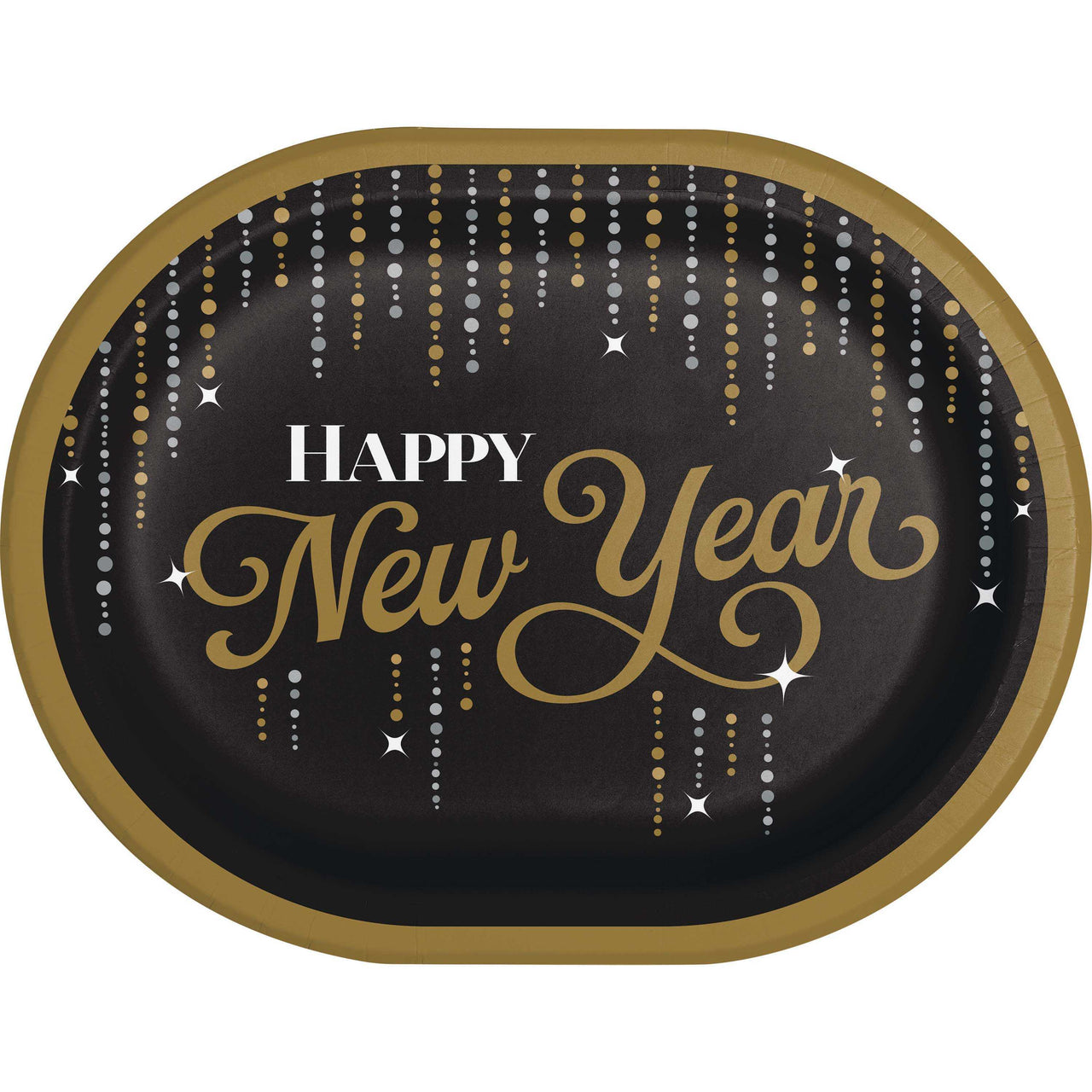 Dazzling Midnight Oval Platters 12"