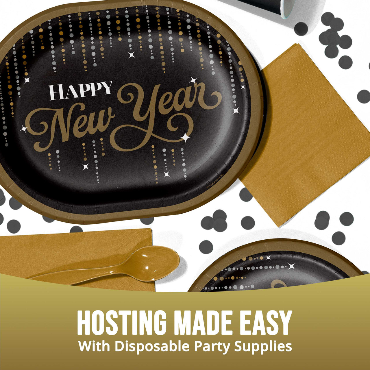 Dazzling Midnight Oval Platters 12"
