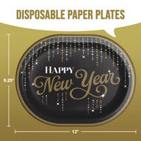 Dazzling Midnight Oval Platters 12