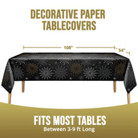 New Years Decor Plastic Tablecovers 54