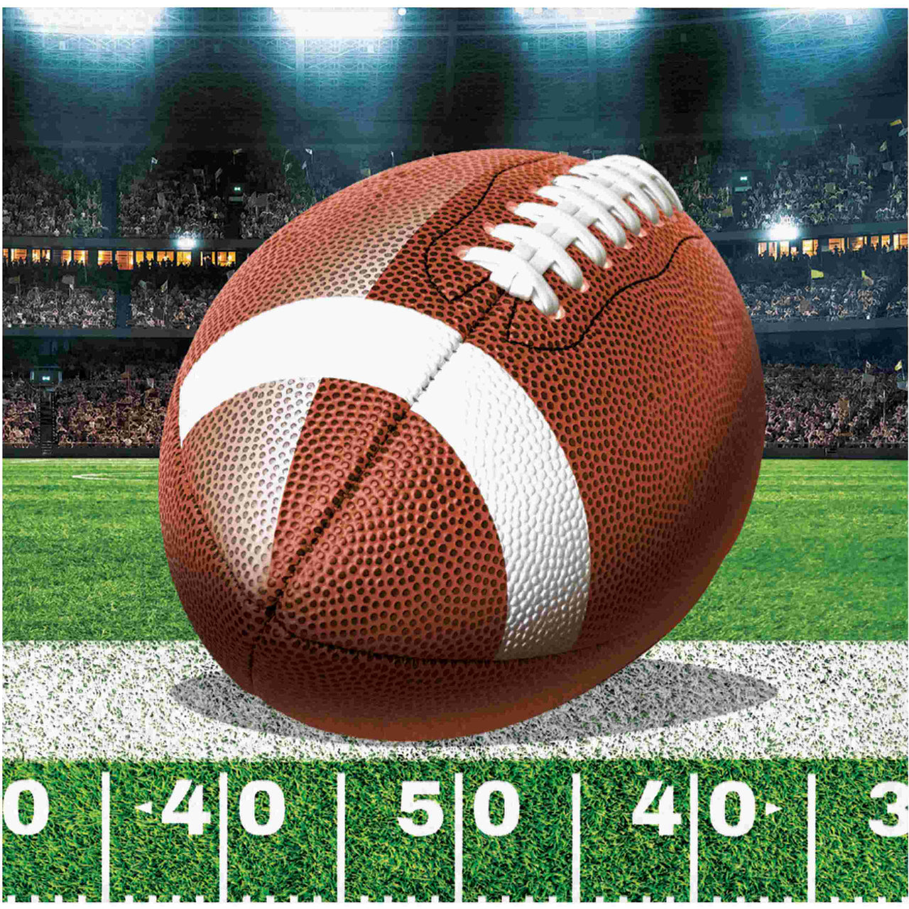 Fan Zone Football Beverage Napkins 5" x 5"